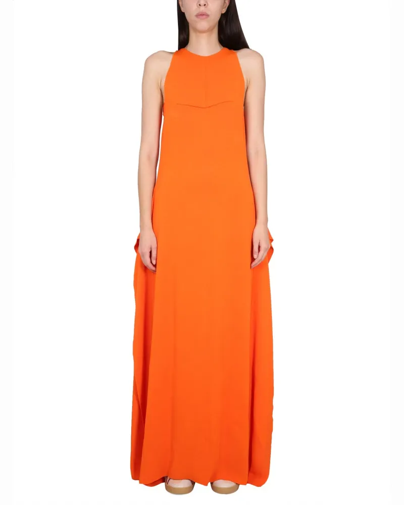 Lanvin Longuette Kleid Orange
