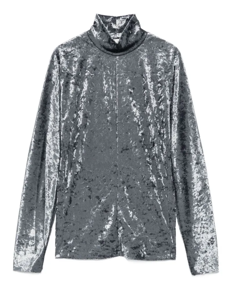 forte_forte Velvet Turtle Neck -Pullover Grey