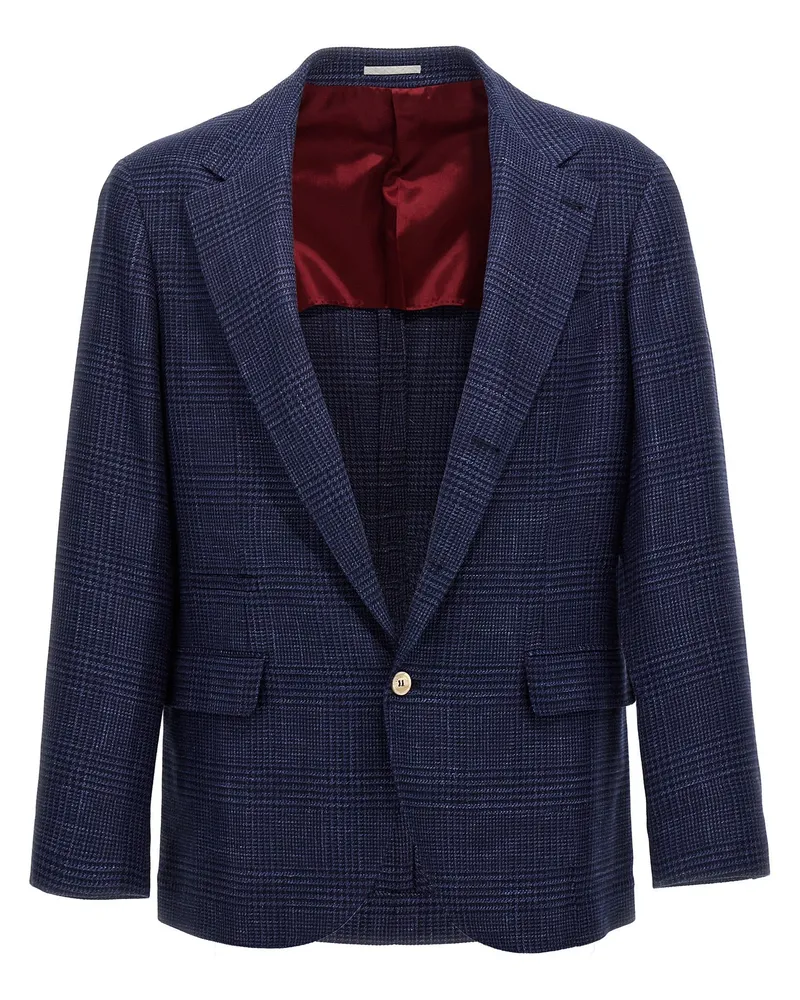 Brunello Cucinelli prüfen Single Breasted Blazer Blue