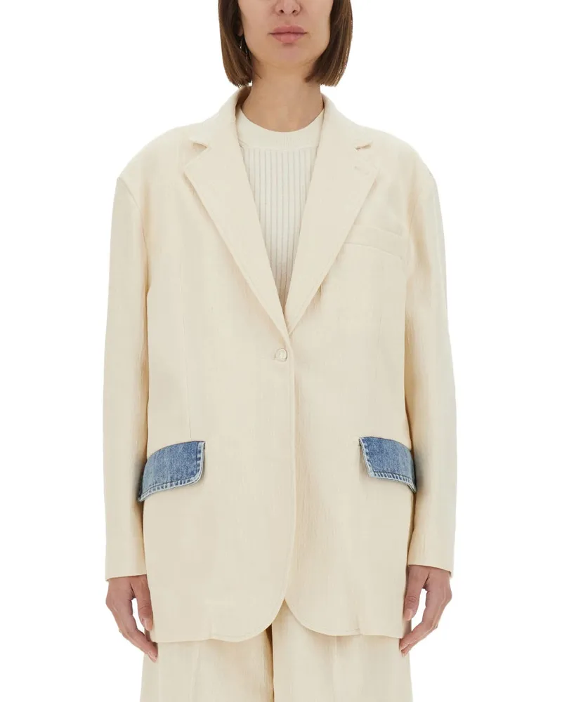 Moschino Moschino -Jeans "Urban" Jacke Ivory