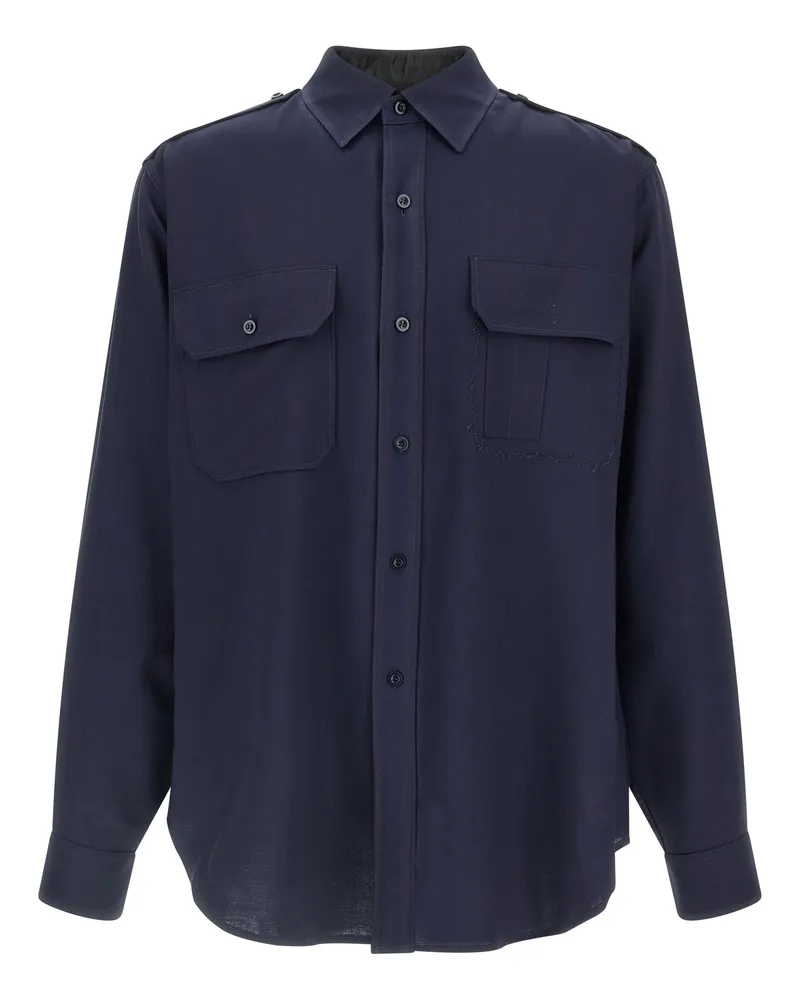 Maison Margiela Pressed To Death“-Hemd Blue