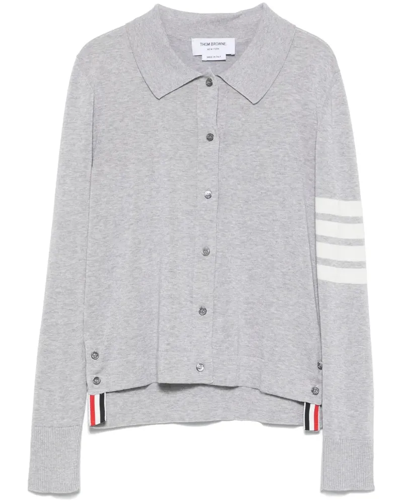 Thom Browne Jersey Polo mit 4 -bar -Streifendetails Lt