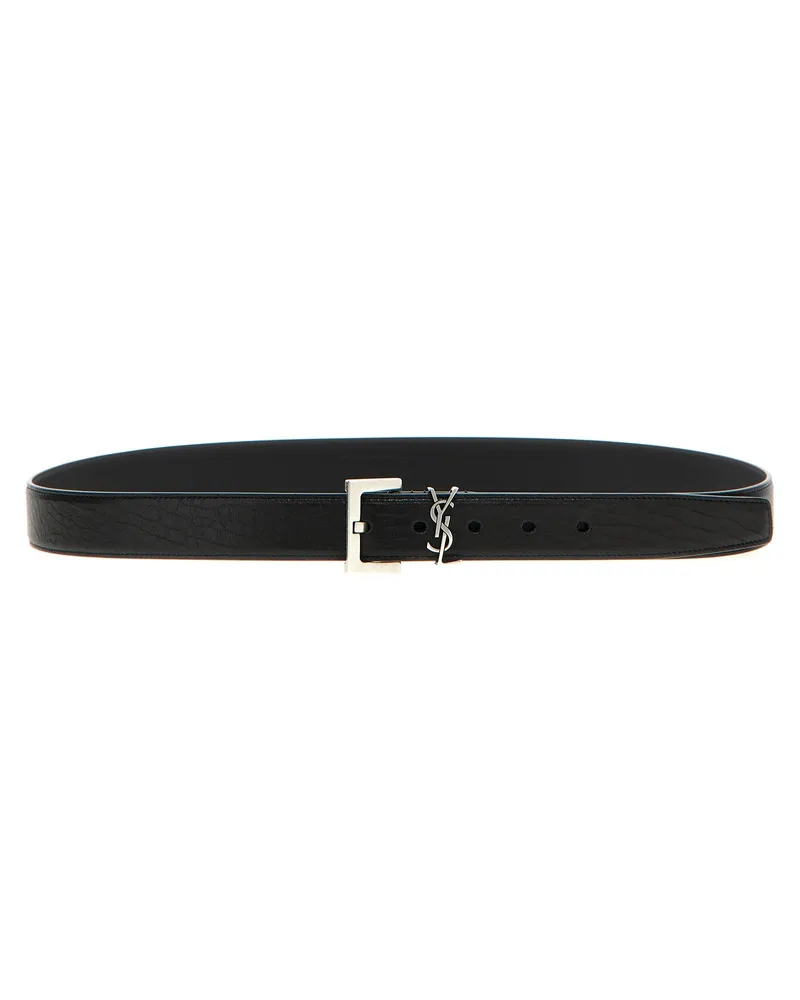 Saint Laurent Cassandre“-Gürtel Black