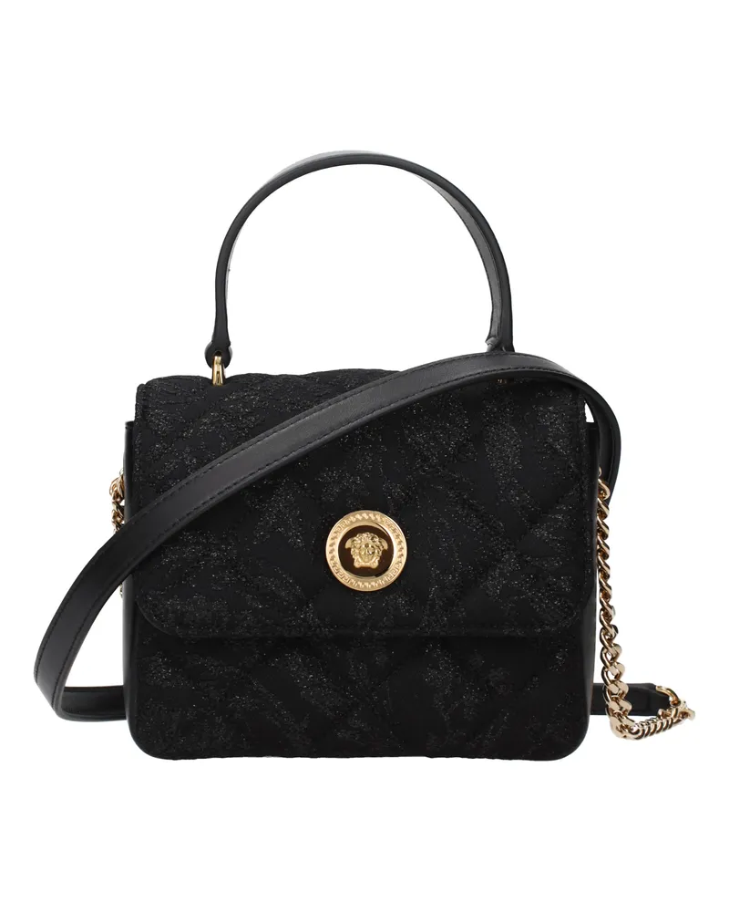 Versace Damens Handtaschen aus schwarzem Stoff -