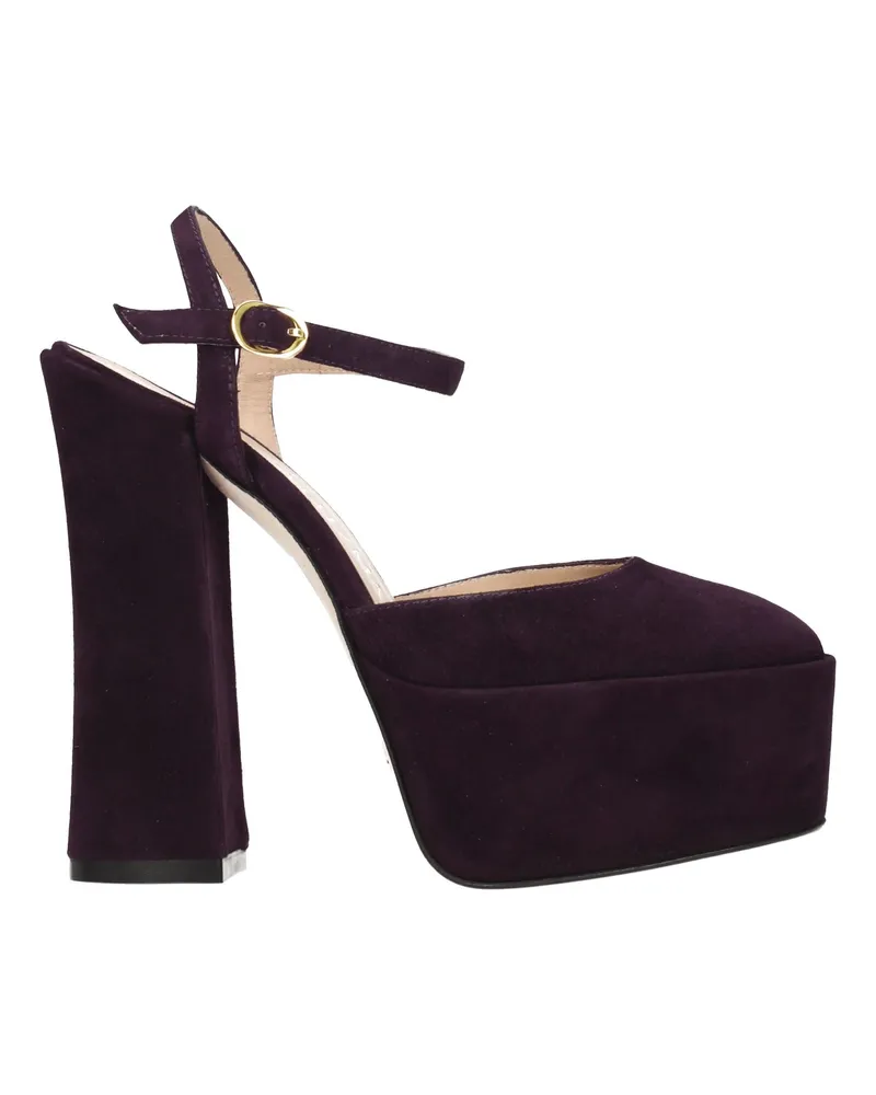 Stuart Weitzman Sandalen Skyhi Womens Wildleder Purpur/Aubergine -