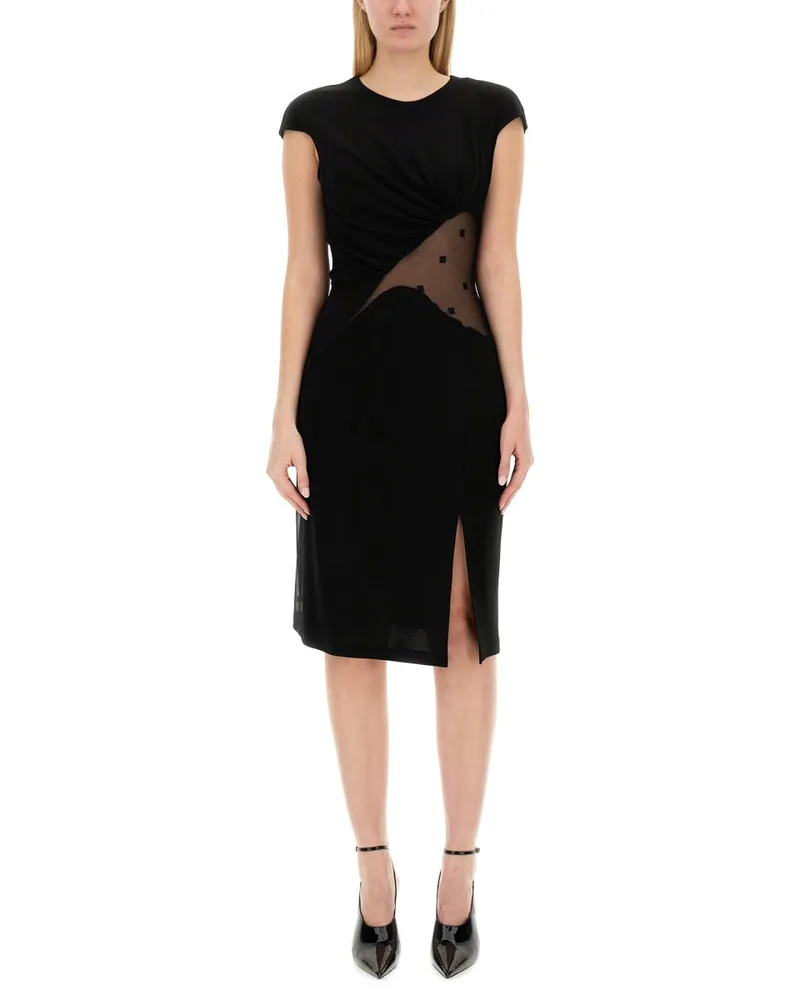 Givenchy 4 G Crepe und Tüllkleid Black