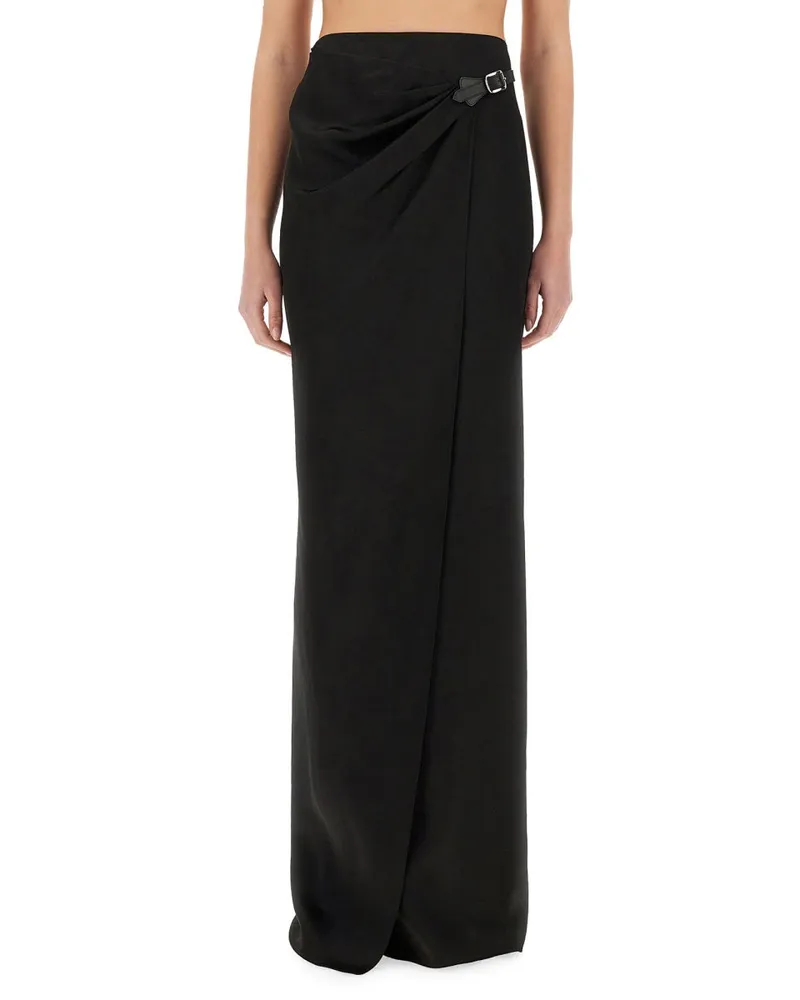 Tom Ford Maxi "Wrap" Rock mit Gürtel Black