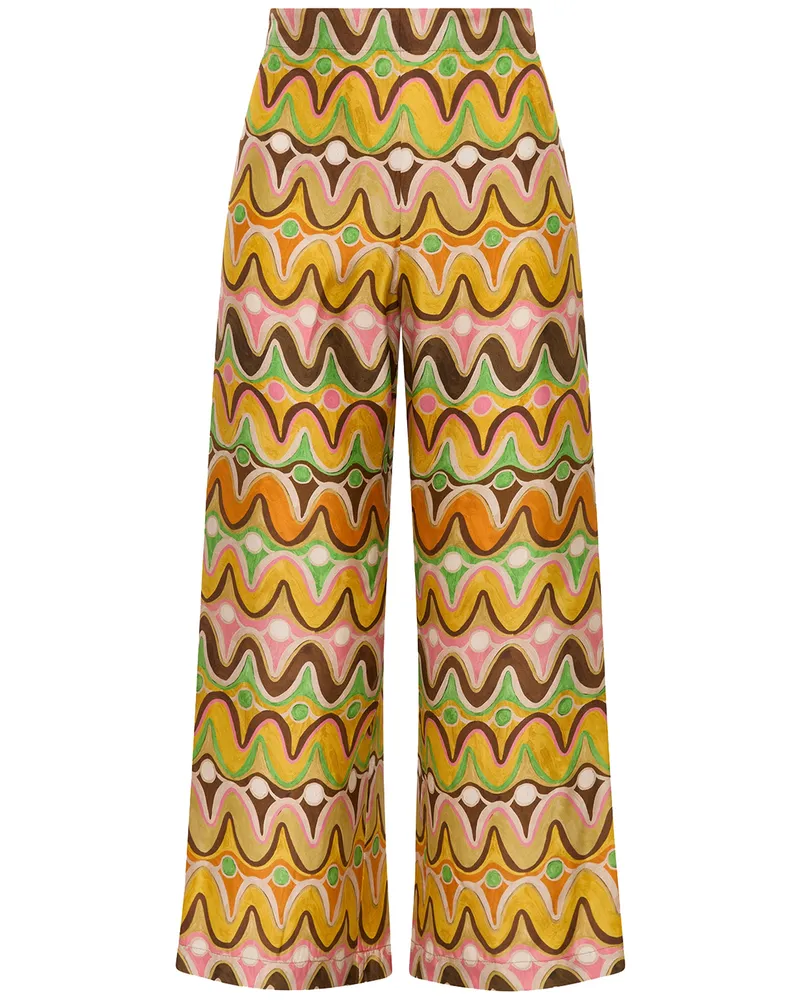 Maliparmi Pants Collection Print Yellow