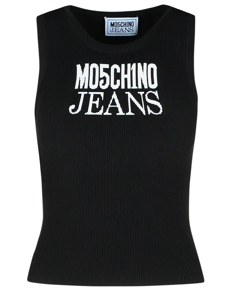 Moschino Black Viskose Mischtank -Top Top Black