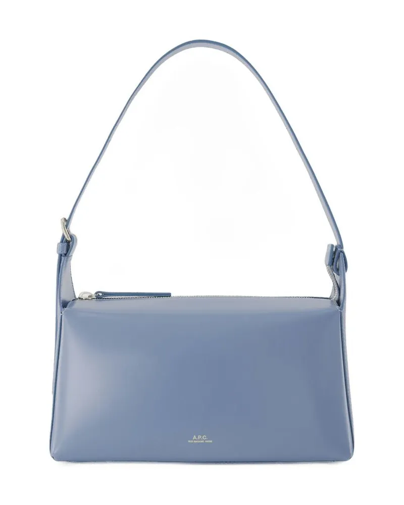 A.P.C. Virginie Umhängetasche  Lederblau Blau