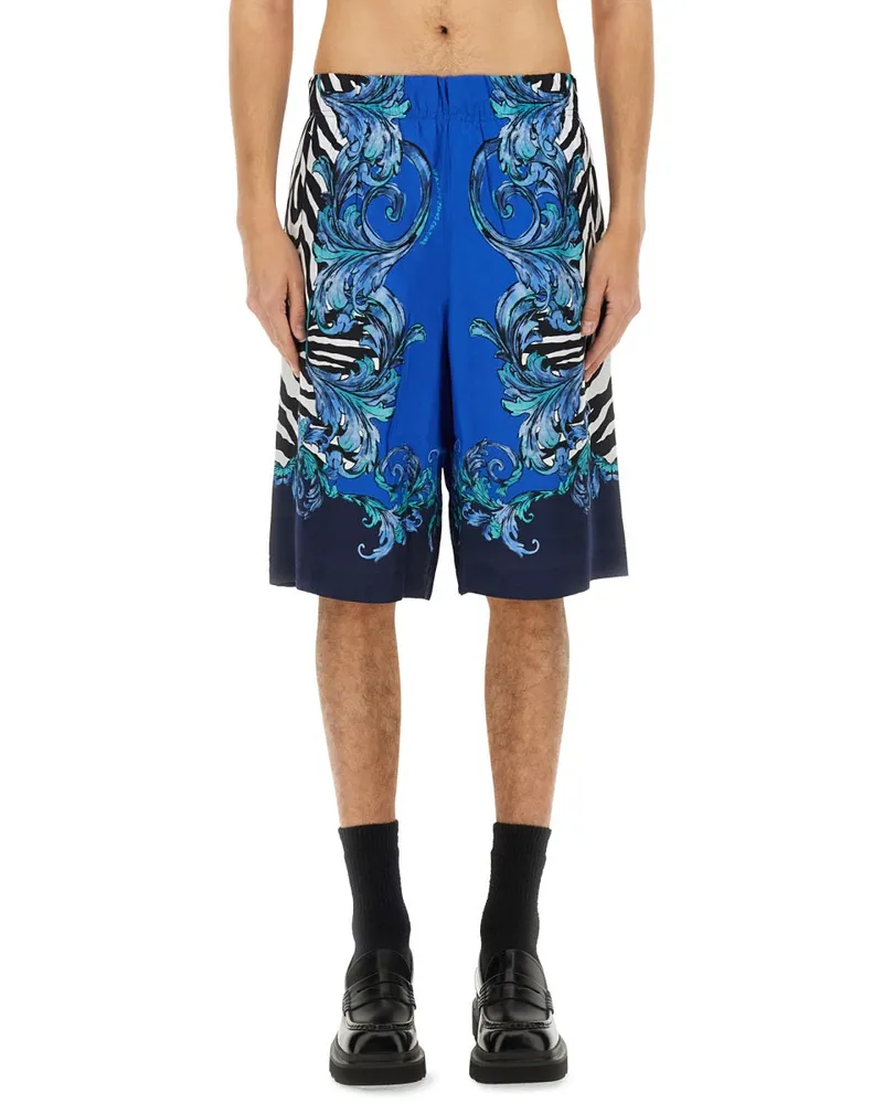 Versace Jeans Viskose Shorts Blue