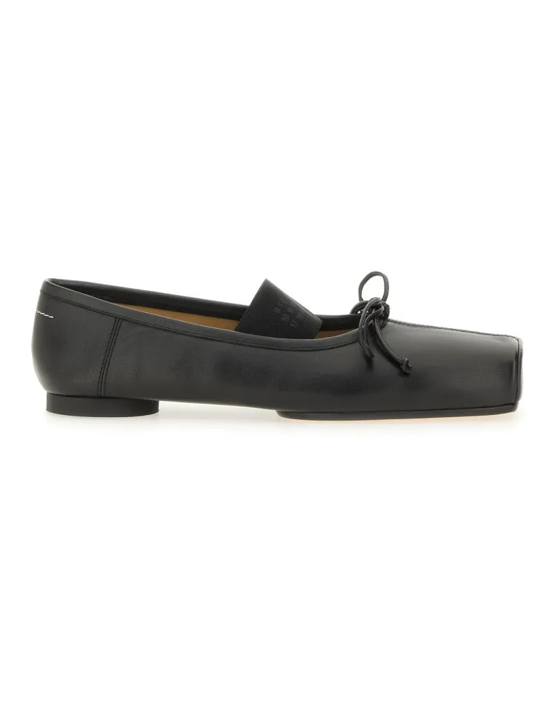 Maison Margiela Leder Ballerina Black