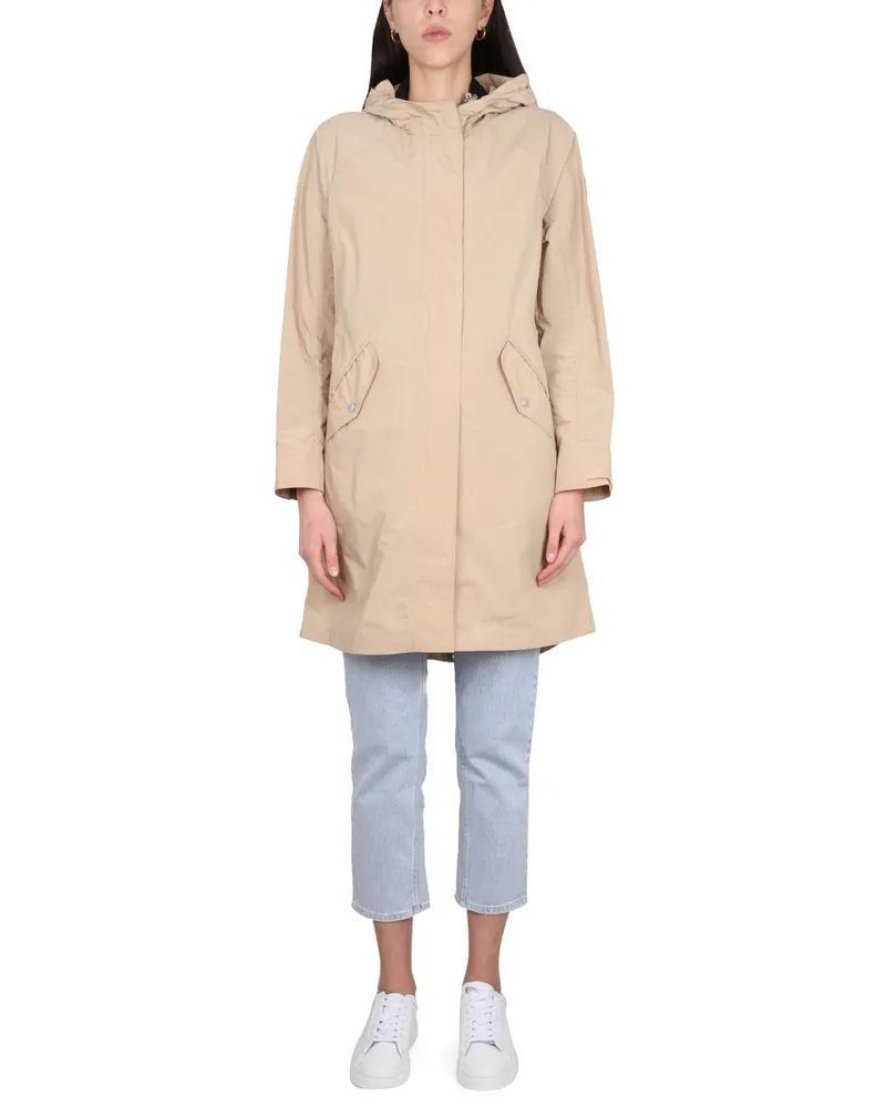 Woolrich Long Summer Parka Beige