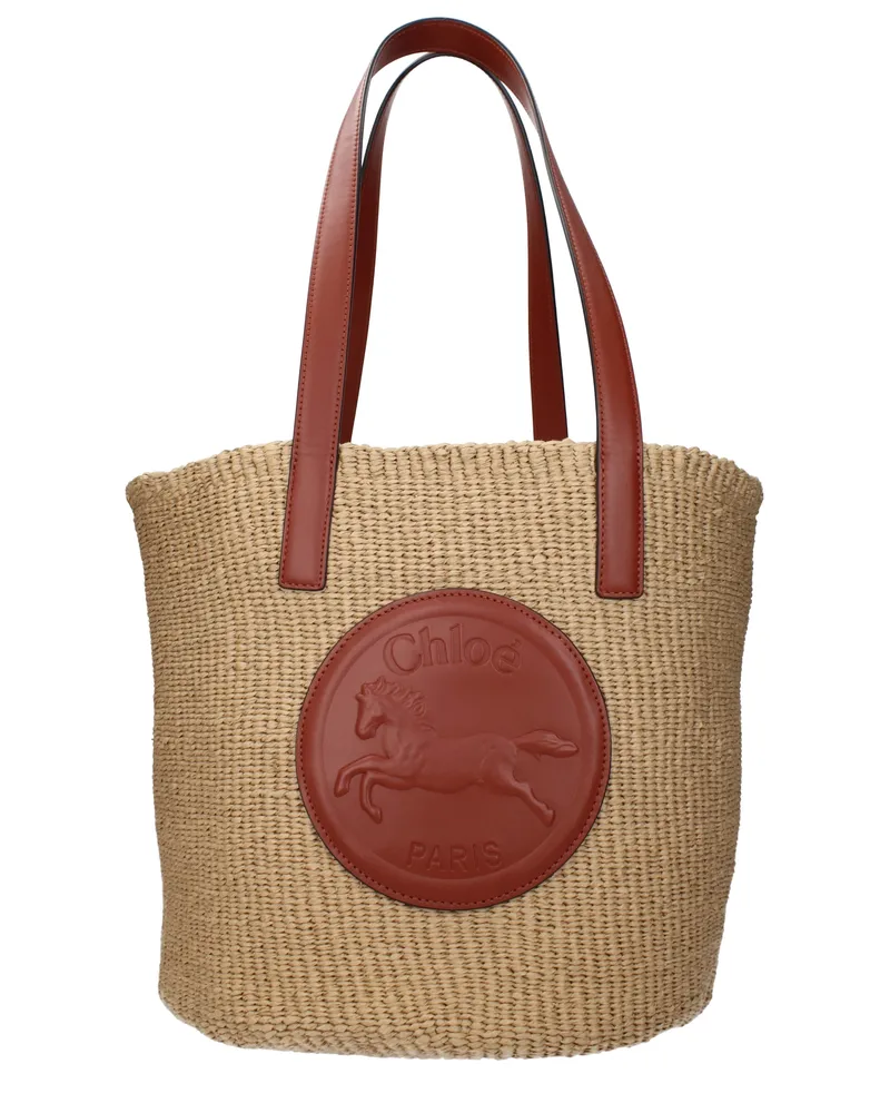 Chloé Damens Korb Umhängetasche Papier Beige/Sepia -