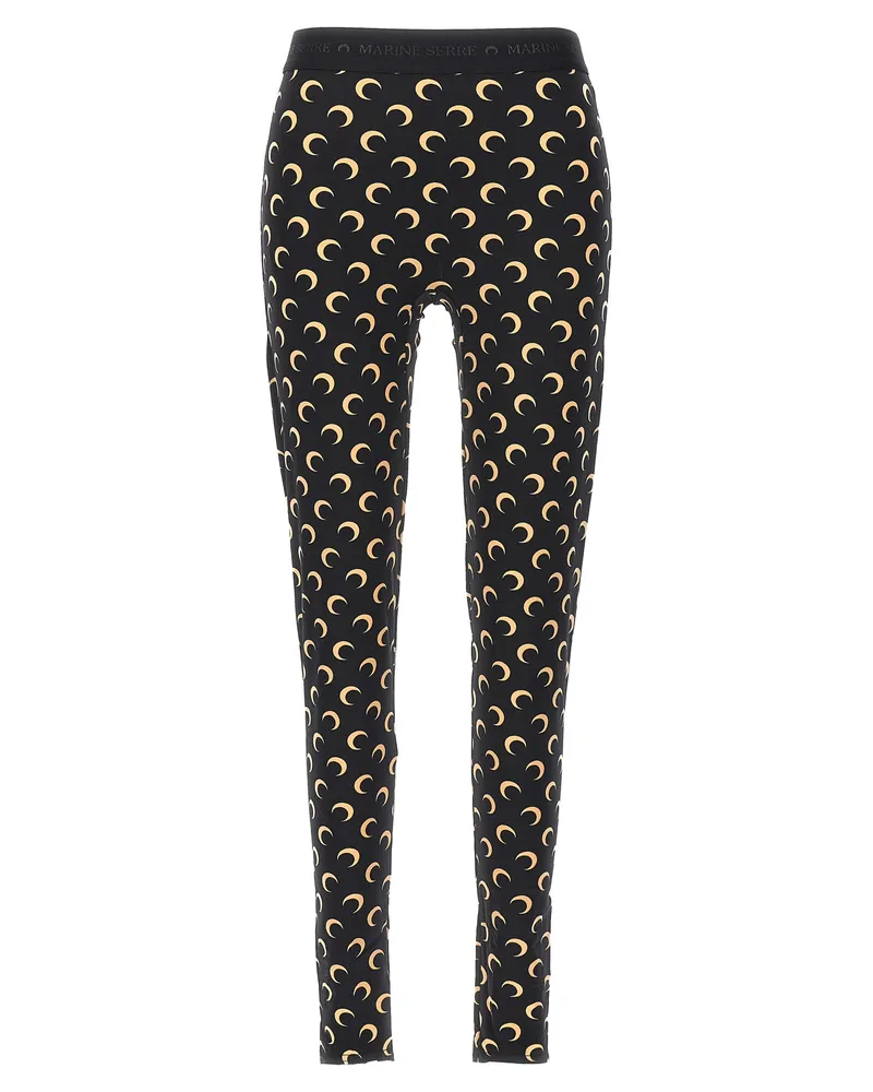 Marine Serre Mond gedruckt' Leggings Black