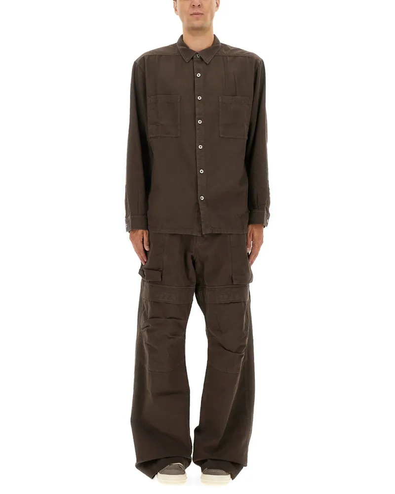 DRKSHDW by Rick Owens Jumbo Outershirt" Hemd Brown