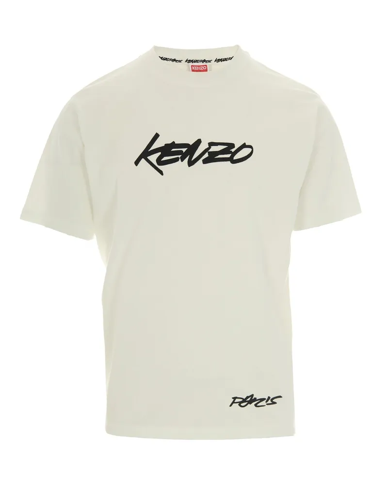 Kenzo T -Shirt Kenzo X Futura 2000 Avorio Off