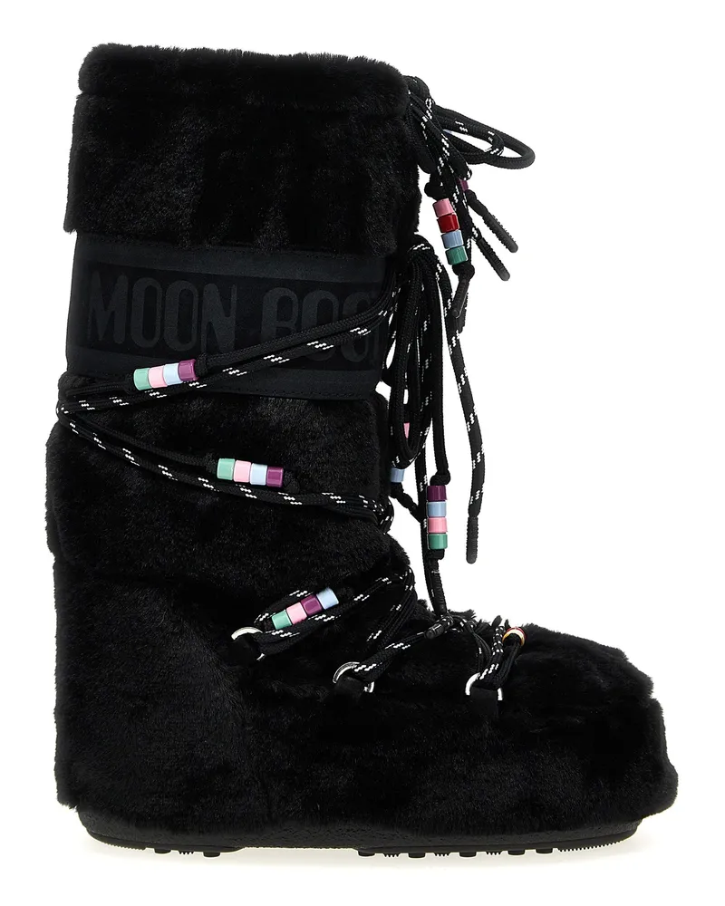 Moon Boot Icon Fauux Fur' Stiefel Black