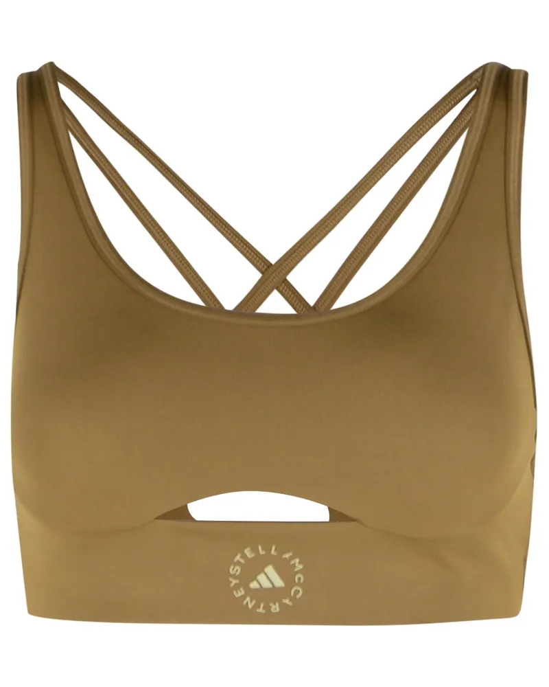 adidas Adidas von Stella McCartney Army Polyester Mischung Top Brown