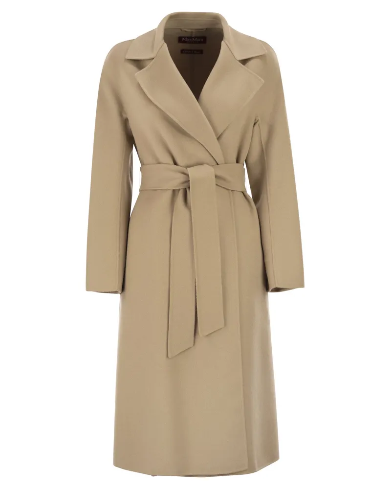 Max Mara Mstcles Mantel aus Wolle, Kaschmir und Seide Sand