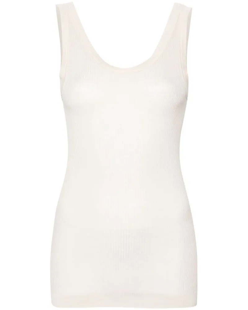 Christophe Lemaire Rippen -Tanktoper Cream