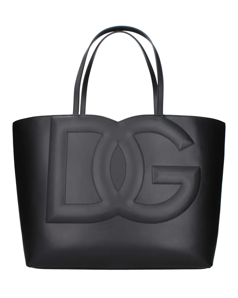 Dolce & Gabbana Dolce&Gabbana Damens Handtaschen aus schwarzem Leder -