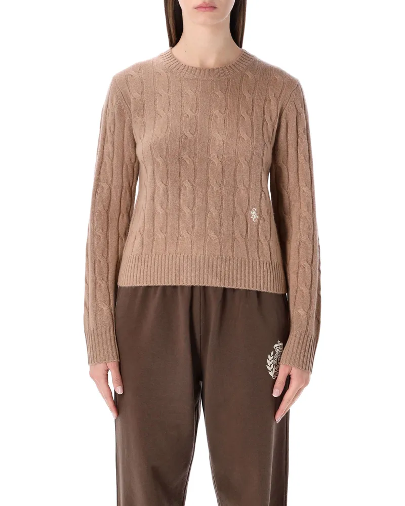 SPORTY & RICH Sportliche und reichhaltige Pullover Braun Brown