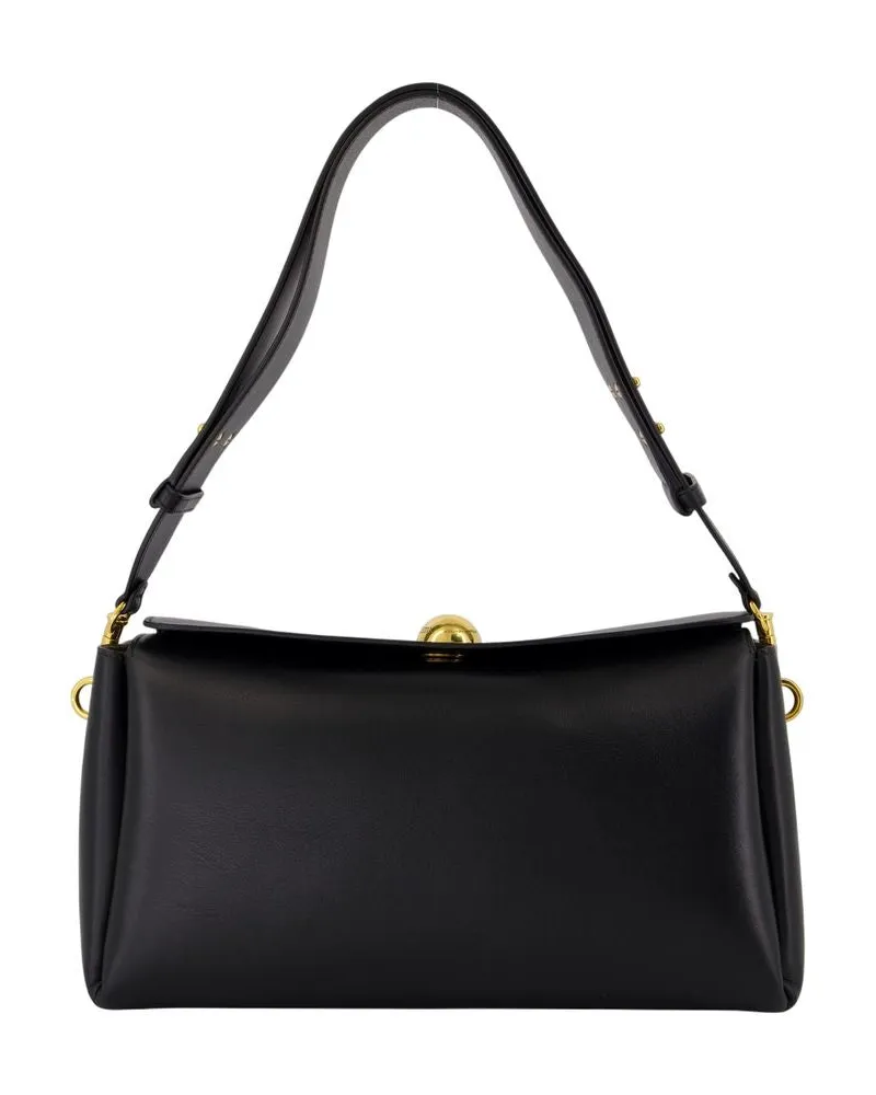 AMI Paris Karussell Medium Crossbody  Leder schwarz Schwarz
