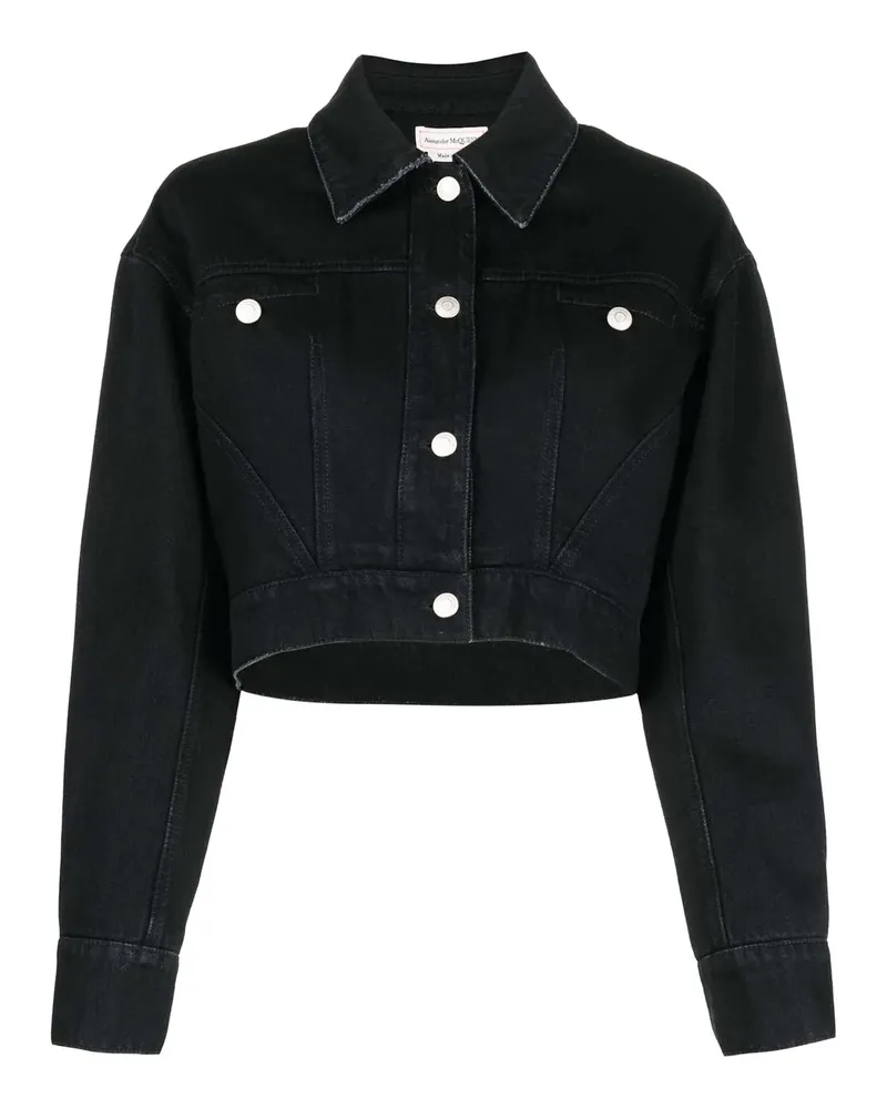 Alexander McQueen Denimjacke Schwarz