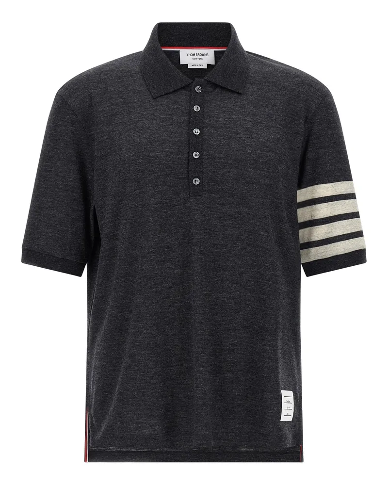Thom Browne Bar' Polo -Hemd Gray