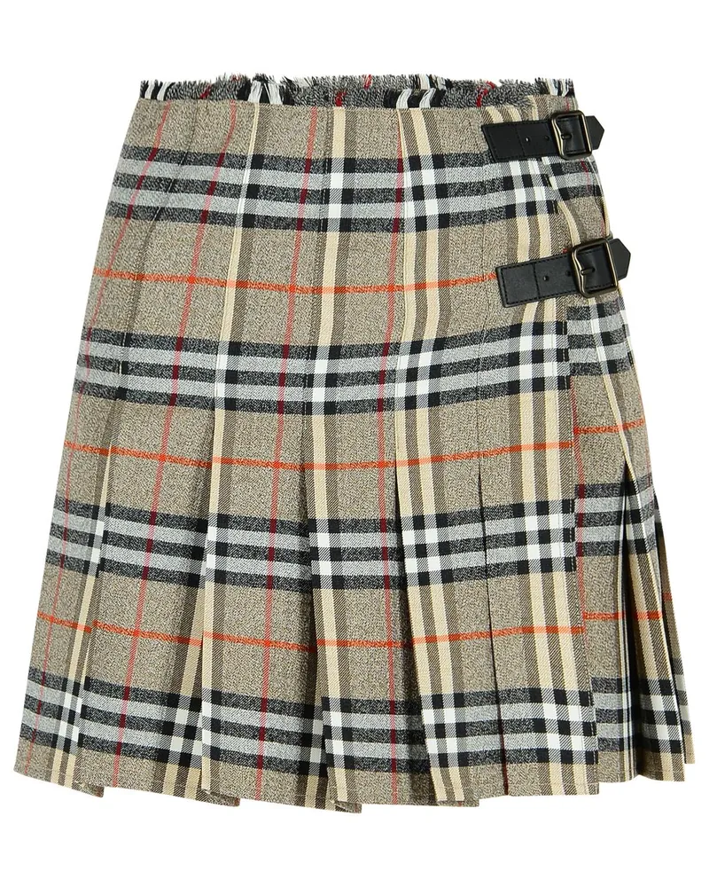 Burberry Grey Woll Mini Kilt Grey