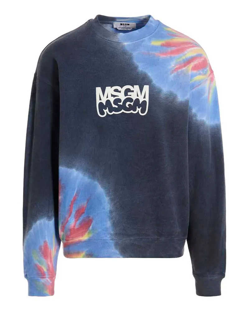 MSGM Logo -Druckkrawattenfarbe Sweatshirt von Burro Studio Mehrfarbig