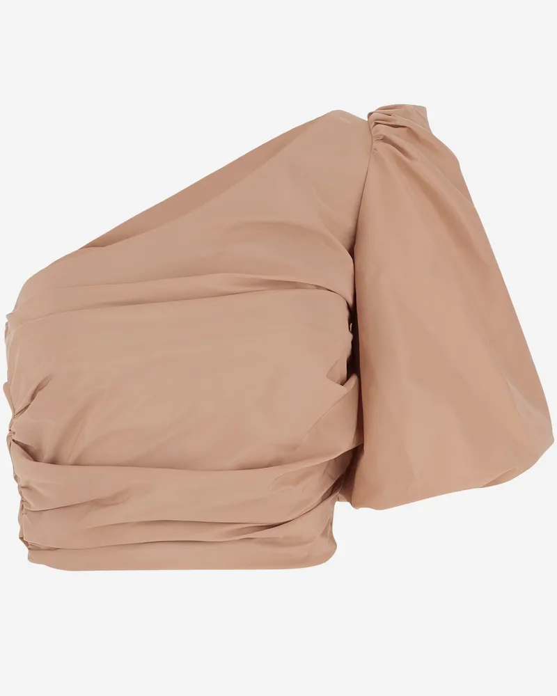 Pinko One Schulter kurzes Oberteil in Taft Pink