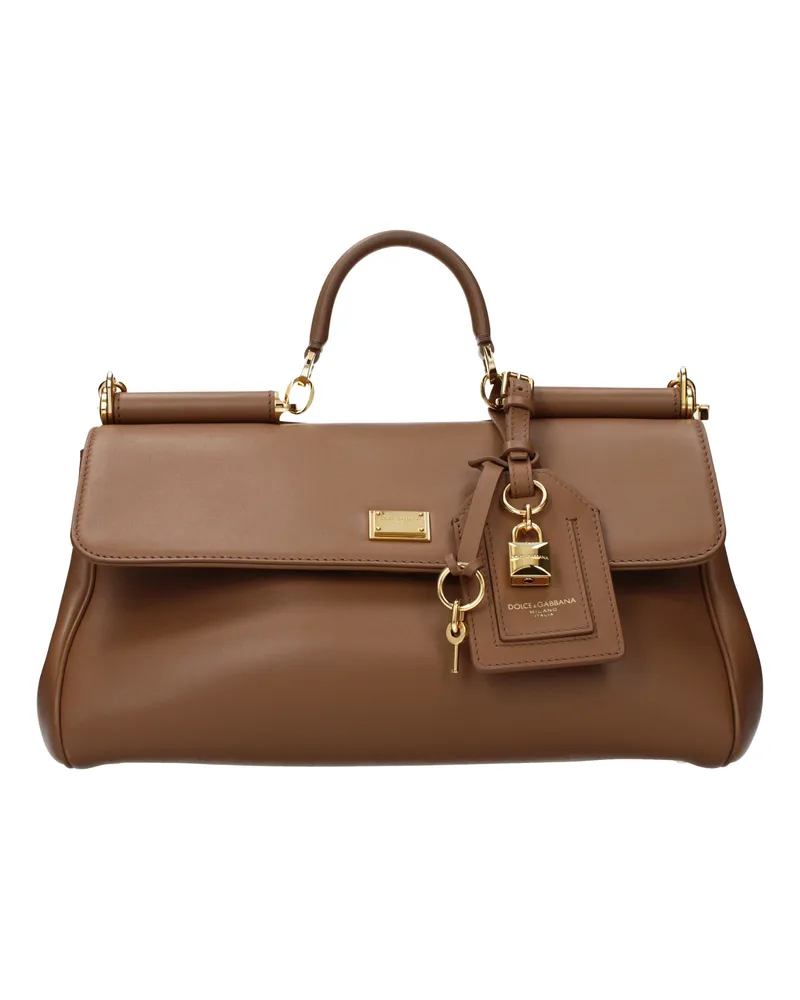 Dolce & Gabbana Dolce&Gabbana Damens My Sicily Handtasche Braun/Karamell Leder -