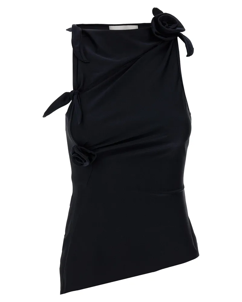 COPERNI asymmetrischer Blume' Top Black