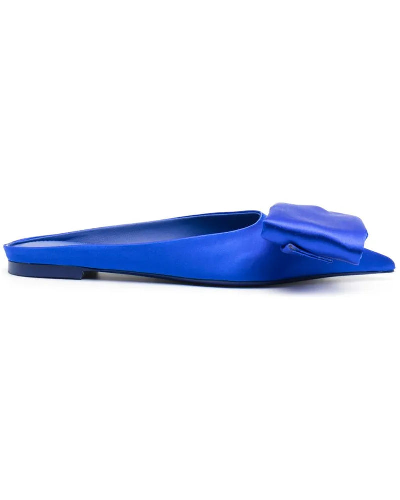 Ferragamo Bow Lederruhrschuhe Blue