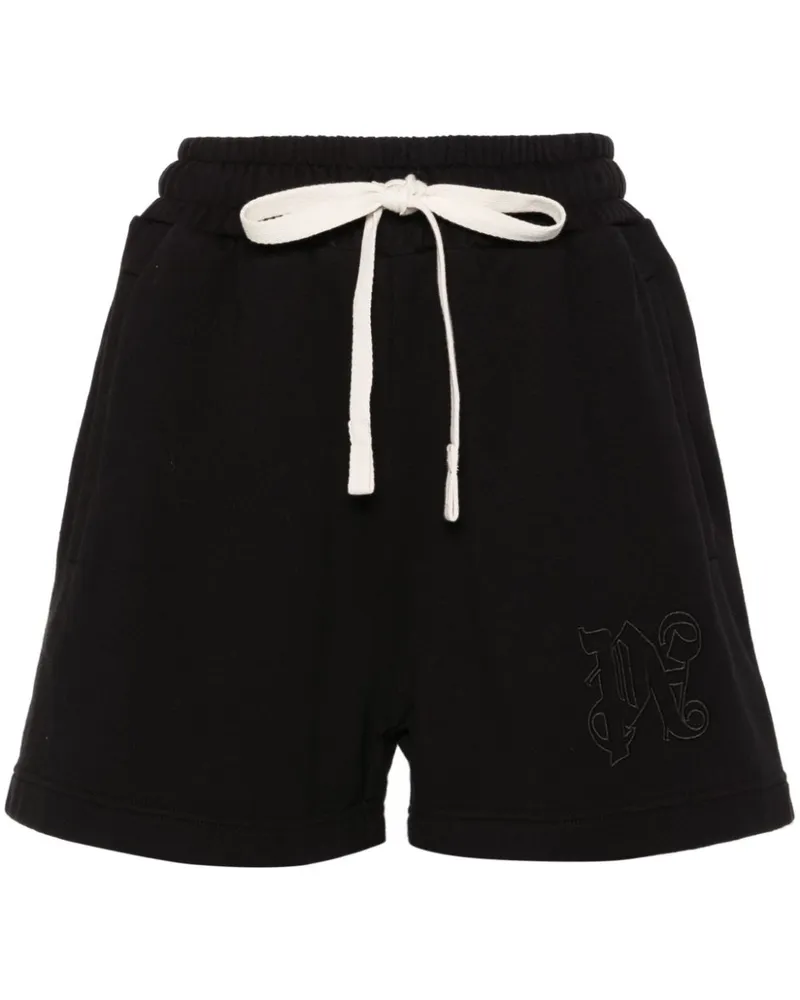 Palm Angels Logo -Baumwollshorts Black