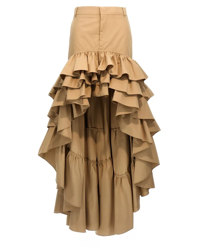 Moschino Asymmetrischer Rock Beige