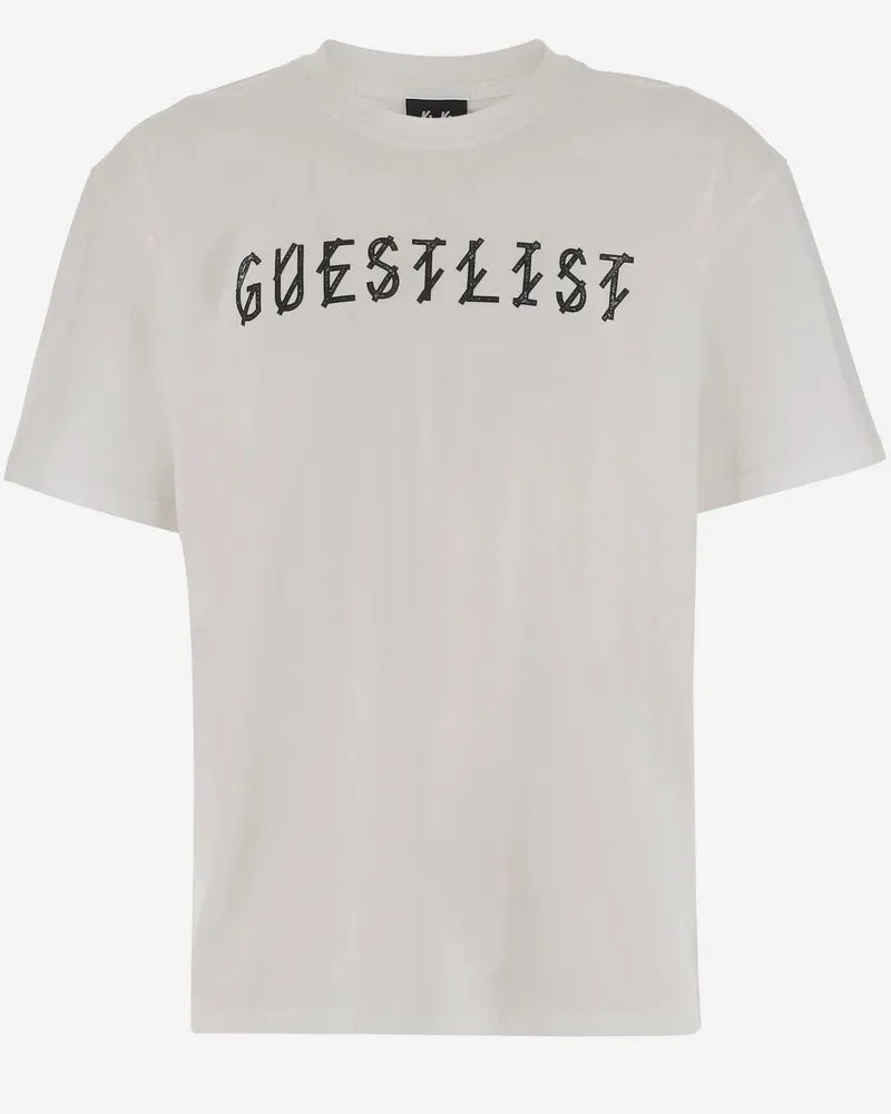 44 LABEL GROUP 44 Labelgruppe Baumwoll -T -Shirt mit Druck White