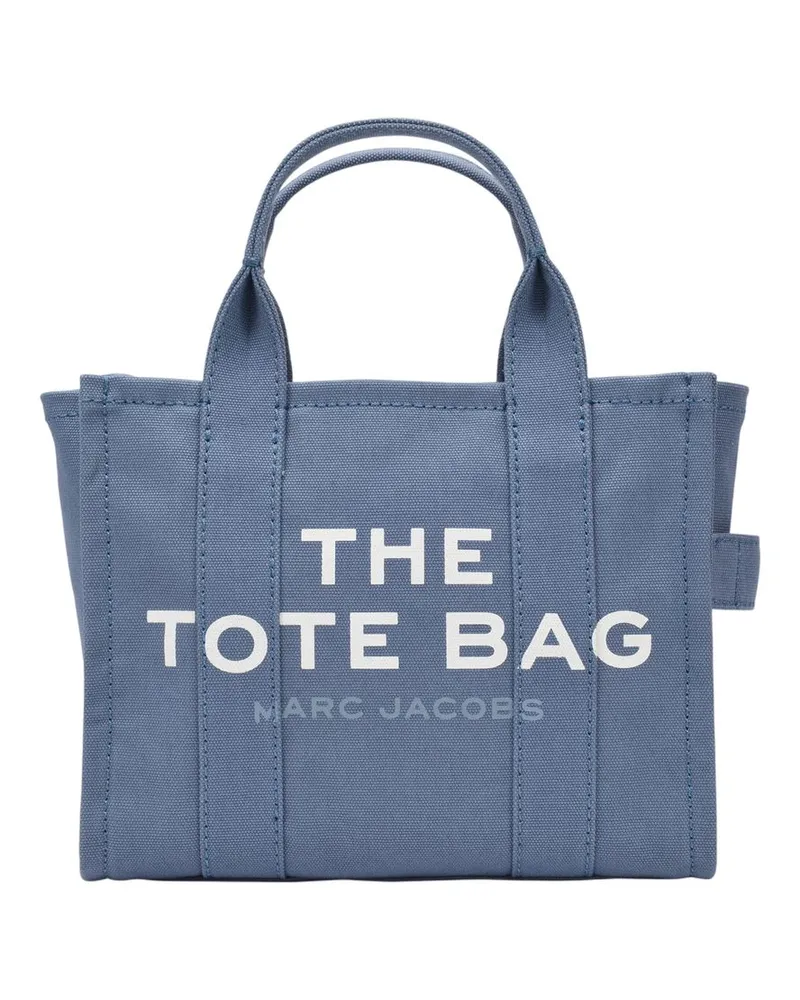 Marc Jacobs Kleine Reisende Tasche in blauer Schattenbaumwolle Blau