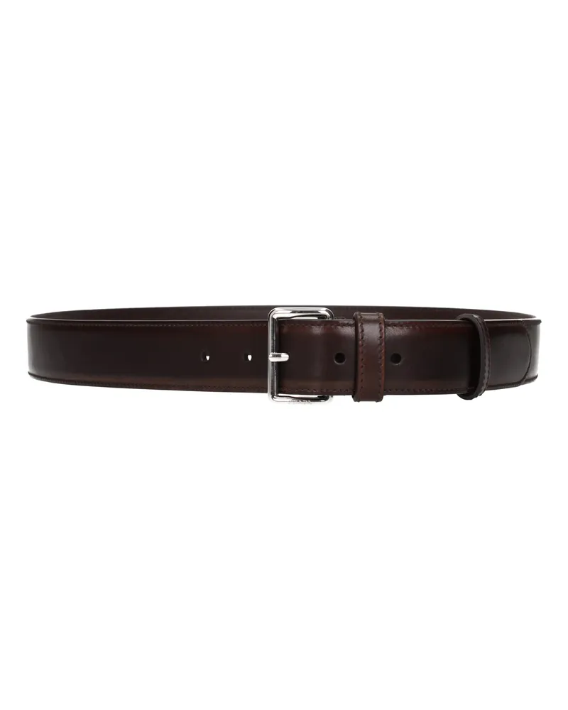 Prada Herrens Brauner Ledergürtel -