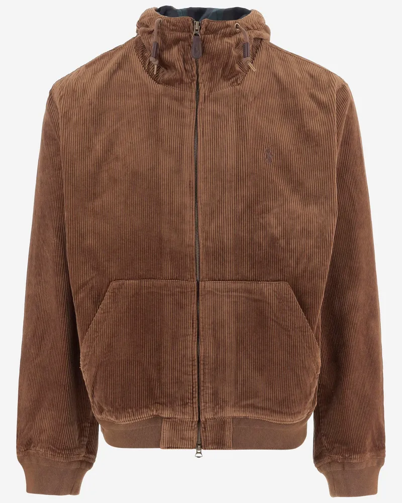 Ralph Lauren Gerippte Jacke aus Baumwolle von Brown