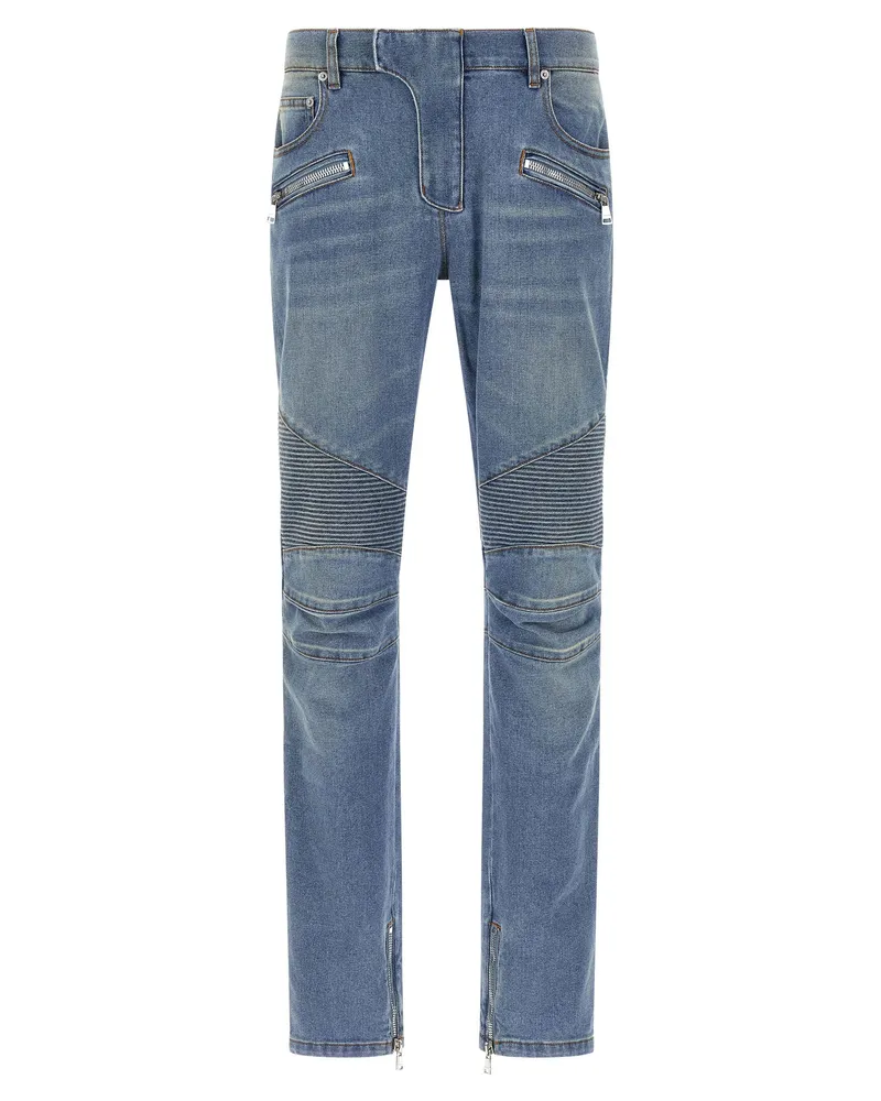 Balmain Biker' Jeans Blue