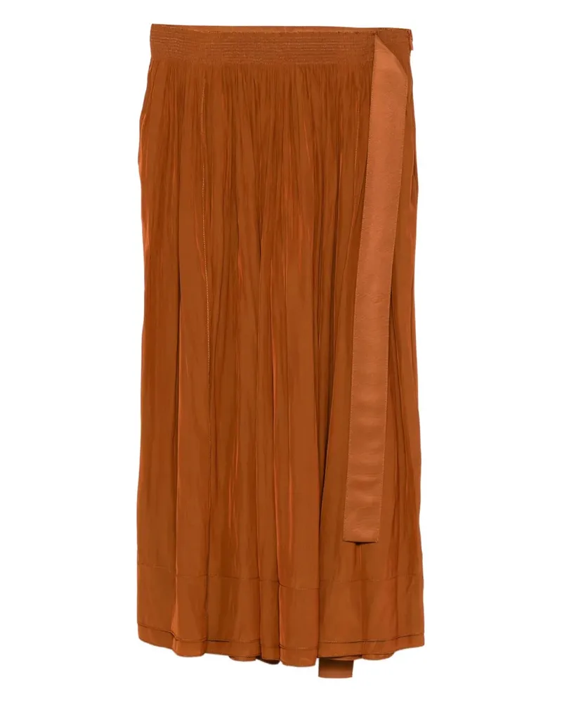 Lanvin Faltenrock mit Band Chestnuts