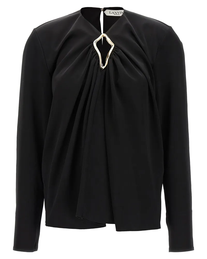 Lanvin Metallic Detail Bluse Black