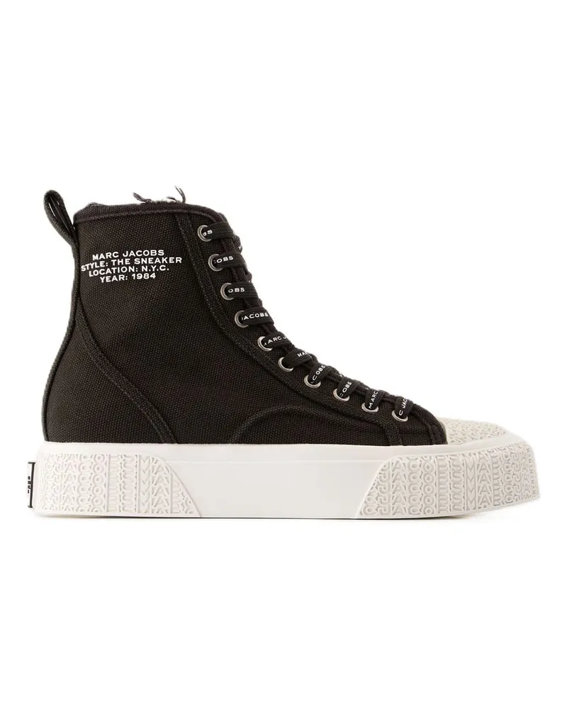 Marc Jacobs Die hohen Top -Sneaker  Baumwollschwarz Black