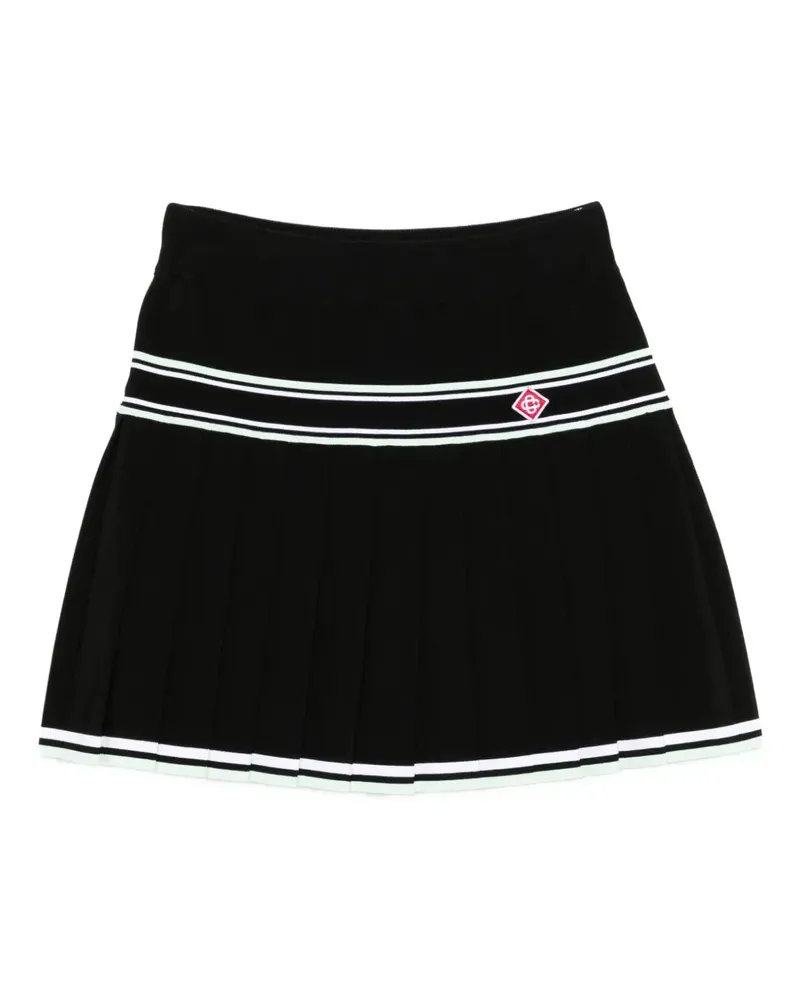 Casablanca Paris gestreifte Faltenrock Black
