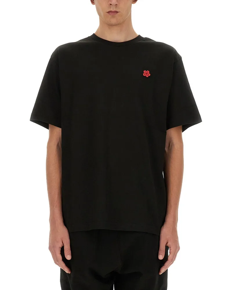 Kenzo T -Shirt mit Logo Patch Black