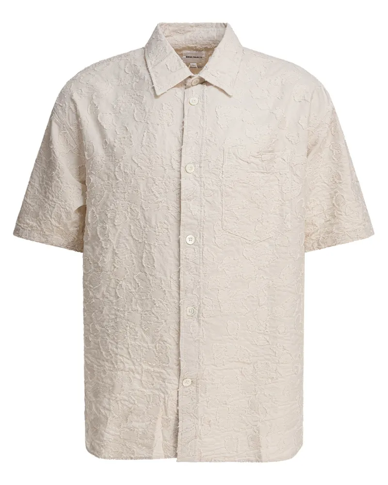 Norse Projects Nordprojekte MO Übergroße Fil Coupé SS Shirt Beige