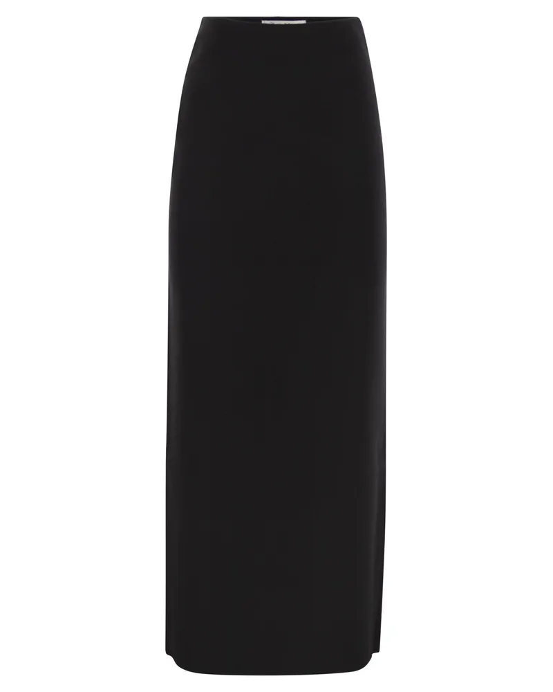 Max Mara Alce Viskose -Krepprock Black